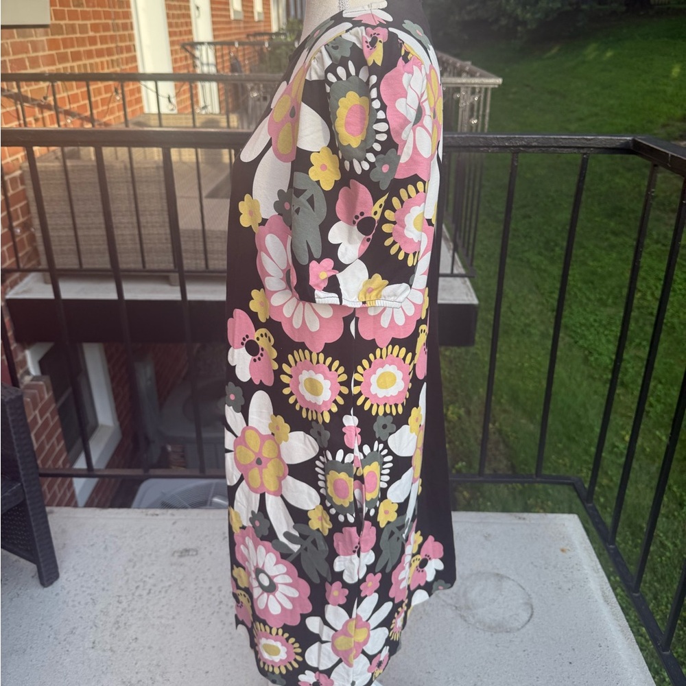 Boden Floral Puff Sleeve Dress Size 8 - Picture 8 of 13